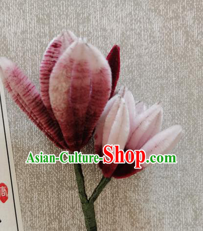 Handmade China Traditional Cheongsam Accessories Classical Velvet Mangnolia Brooch Handmade China Traditional Cheongsam Accessories Classical Velvet Mangnolia Brooch