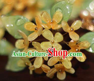 China Classical Hanfu Osmanthus Hairpin Traditional Ancient Ming Dynasty Princess Hair Stick China Classical Hanfu Osmanthus Hairpin Traditional Ancient Ming Dynasty Princess Hair Stick