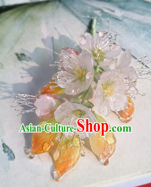 China Classical Hanfu Pear Blossom Hairpin Traditional Ming Dynasty Princess Hair Stick China Classical Hanfu Pear Blossom Hairpin Traditional Ming Dynasty Princess Hair Stick