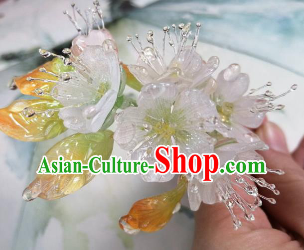 China Classical Hanfu Pear Blossom Hairpin Traditional Ming Dynasty Princess Hair Stick China Classical Hanfu Pear Blossom Hairpin Traditional Ming Dynasty Princess Hair Stick