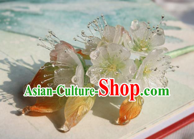 China Classical Hanfu Pear Blossom Hairpin Traditional Ming Dynasty Princess Hair Stick China Classical Hanfu Pear Blossom Hairpin Traditional Ming Dynasty Princess Hair Stick