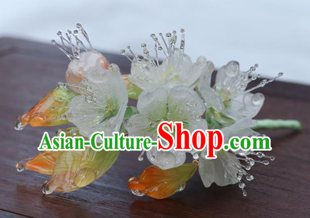 China Classical Hanfu Pear Blossom Hairpin Traditional Ming Dynasty Princess Hair Stick China Classical Hanfu Pear Blossom Hairpin Traditional Ming Dynasty Princess Hair Stick