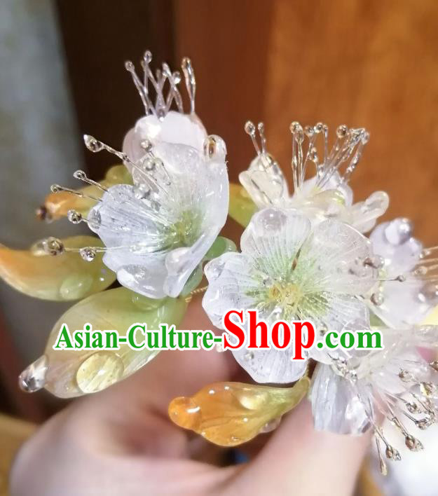 China Classical Hanfu Pear Blossom Hairpin Traditional Ming Dynasty Princess Hair Stick China Classical Hanfu Pear Blossom Hairpin Traditional Ming Dynasty Princess Hair Stick