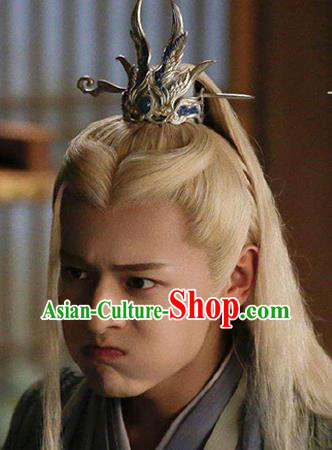 China Traditional Hanfu Hairdo Crown Ancient Swordsman Argent Wings Hair Accessories China Traditional Hanfu Hairdo Crown Ancient Swordsman Argent Wings Hair Accessories