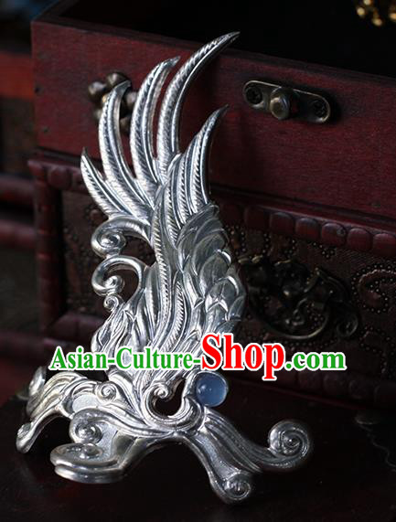 China Ancient Swordsman Argent Hair Accessories Traditional Hanfu Argent Hairdo Crown China Ancient Swordsman Argent Hair Accessories Traditional Hanfu Argent Hairdo Crown