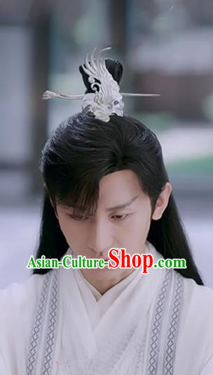 China Ancient Swordsman Argent Hair Accessories Traditional Hanfu Argent Hairdo Crown China Ancient Swordsman Argent Hair Accessories Traditional Hanfu Argent Hairdo Crown