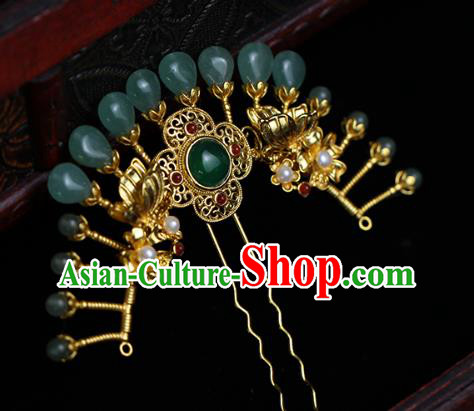 China Ancient Empress Golden Butterfly Hairpin Traditional Ming Dynasty Court Queen Hair Stick China Ancient Empress Golden Butterfly Hairpin Traditional Ming Dynasty Court Queen Hair Stick