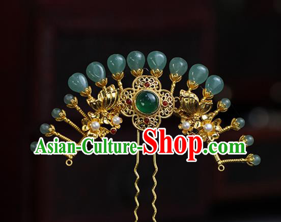 China Ancient Empress Golden Butterfly Hairpin Traditional Ming Dynasty Court Queen Hair Stick China Ancient Empress Golden Butterfly Hairpin Traditional Ming Dynasty Court Queen Hair Stick