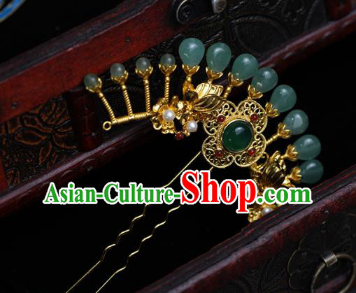 China Ancient Empress Golden Butterfly Hairpin Traditional Ming Dynasty Court Queen Hair Stick China Ancient Empress Golden Butterfly Hairpin Traditional Ming Dynasty Court Queen Hair Stick