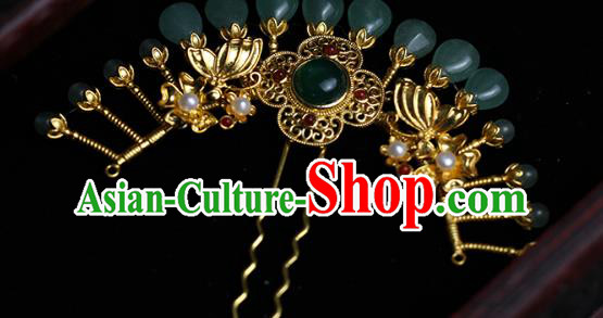 China Ancient Empress Golden Butterfly Hairpin Traditional Ming Dynasty Court Queen Hair Stick China Ancient Empress Golden Butterfly Hairpin Traditional Ming Dynasty Court Queen Hair Stick