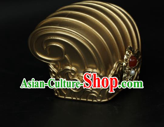 China Traditional Song Dynasty Emperor Golden Hairdo Crown Ancient Prince Hair Accessories China Traditional Song Dynasty Emperor Golden Hairdo Crown Ancient Prince Hair Accessories