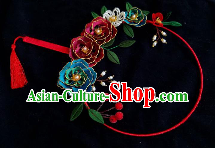 China Ancient Bride Wedding Accessories Traditional Hanfu Silk Peony Palace Fan China Ancient Bride Wedding Accessories Traditional Hanfu Silk Peony Palace Fan