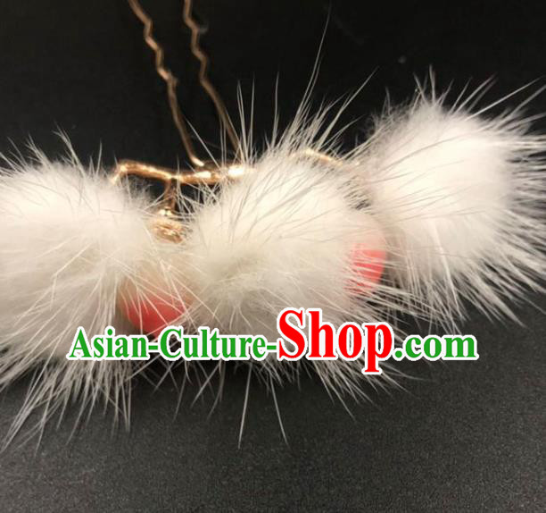 China Ancient Princess Hairpin Traditional Hanfu Feather Hair Stick China Ancient Princess Hairpin Traditional Hanfu Feather Hair Stick