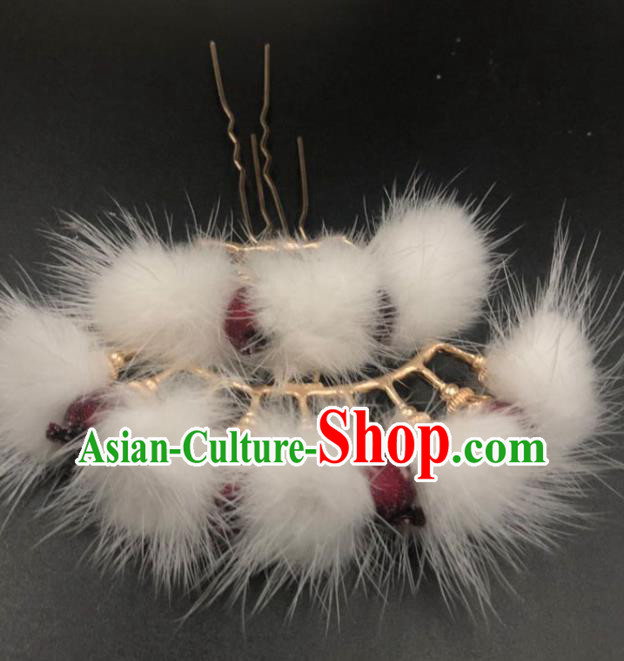 China Ancient Princess Hairpin Traditional Hanfu Feather Hair Stick China Ancient Princess Hairpin Traditional Hanfu Feather Hair Stick