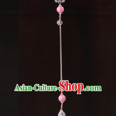 China Classical Silver Gourd Brooch Pendant Traditional Cheongsam Tassel Accessories