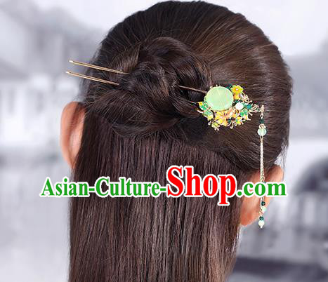 China Classical Enamel Hair Stick Traditional Cheongsam Hair Accessories Handmade Tassel Hairpin China Classical Enamel Hair Stick Traditional Cheongsam Hair Accessories Handmade Tassel Hairpin