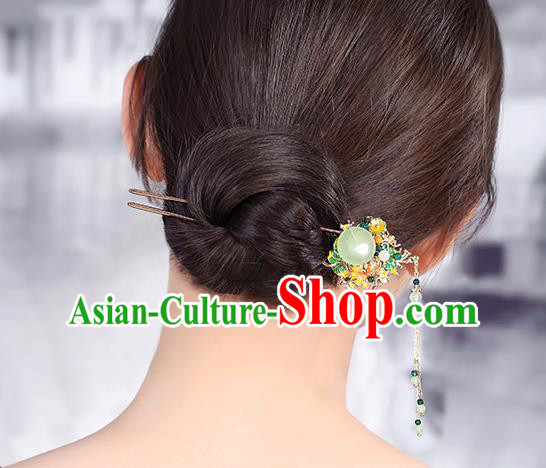 China Classical Enamel Hair Stick Traditional Cheongsam Hair Accessories Handmade Tassel Hairpin China Classical Enamel Hair Stick Traditional Cheongsam Hair Accessories Handmade Tassel Hairpin