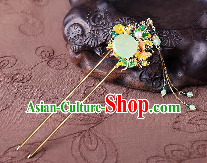 China Classical Enamel Hair Stick Traditional Cheongsam Hair Accessories Handmade Tassel Hairpin China Classical Enamel Hair Stick Traditional Cheongsam Hair Accessories Handmade Tassel Hairpin