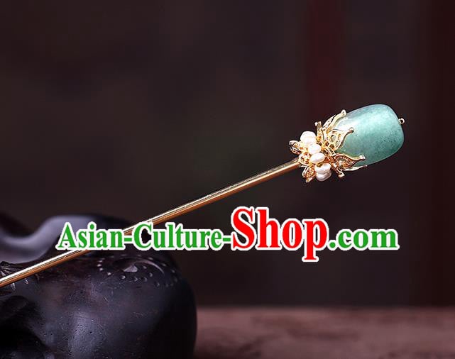 China Classical Hair Stick Traditional Cheongsam Hair Accessories Handmade Aventurine Hairpin China Classical Hair Stick Traditional Cheongsam Hair Accessories Handmade Aventurine Hairpin