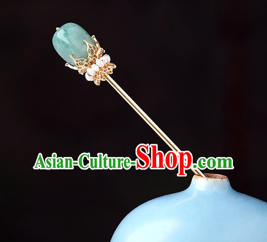 China Classical Hair Stick Traditional Cheongsam Hair Accessories Handmade Aventurine Hairpin China Classical Hair Stick Traditional Cheongsam Hair Accessories Handmade Aventurine Hairpin