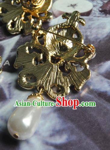 China Classical Cheongsam Blueing Brooch Accessories Traditional Pearls Jewelry China Classical Cheongsam Blueing Brooch Accessories Traditional Pearls Jewelry