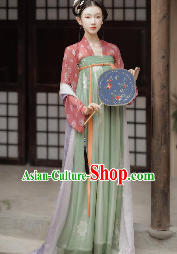 China Ancient Palace Lady Hanfu Dress Traditional Tang Dynasty Noble Beauty Clothing China Ancient Palace Lady Hanfu Dress Traditional Tang Dynasty Noble Beauty Clothing