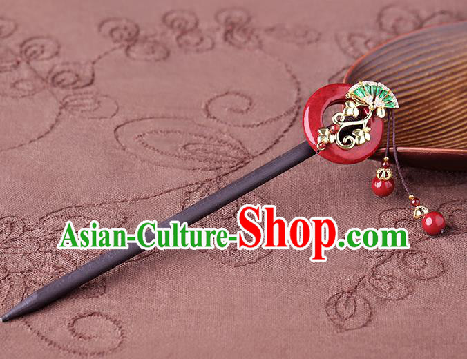 China Classical Wood Hair Stick Traditional Cheongsam Hair Accessories Handmade Agate Ring Hairpin China Classical Wood Hair Stick Traditional Cheongsam Hair Accessories Handmade Agate Ring Hairpin