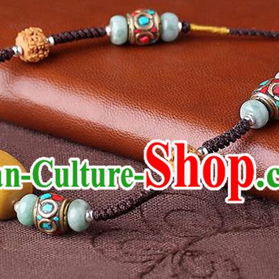 China Classical Buddhism Beads Necklace Traditional Cheongsam Necklet Accessories