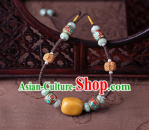 China Classical Buddhism Beads Necklace Traditional Cheongsam Necklet Accessories China Classical Buddhism Beads Necklace Traditional Cheongsam Necklet Accessories