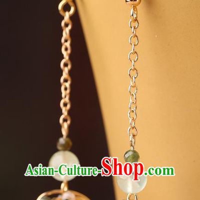 Chinese Classical Ear Accessories Traditional Cheongsam Golden Ball Earrings