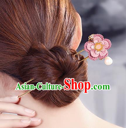 China Classical Pink Plum Hair Comb Traditional Cheongsam Hair Accessories Handmade Shell Hairpin China Classical Pink Plum Hair Comb Traditional Cheongsam Hair Accessories Handmade Shell Hairpin