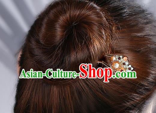 China Classical Cheongsam Garnet Beads Hair Stick Traditional Hair Accessories Handmade Pearls Hairpin China Classical Cheongsam Garnet Beads Hair Stick Traditional Hair Accessories Handmade Pearls Hairpin