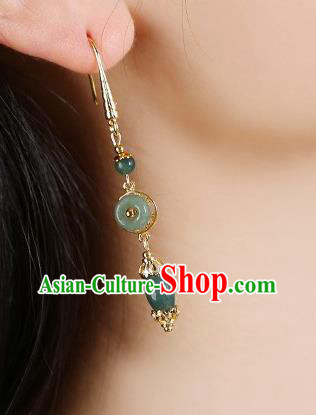 Chinese Traditional National Cheongsam Earrings Classical Jade Ear Accessories Chinese Traditional National Cheongsam Earrings Classical Jade Ear Accessories