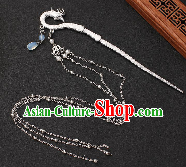 China Ancient Princess Hair Accessories Traditional Hanfu Hair Stick Phoenix Tassel Hairpin China Ancient Princess Hair Accessories Traditional Hanfu Hair Stick Phoenix Tassel Hairpin