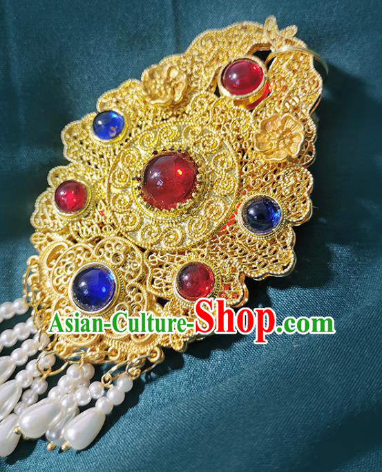 China Classical Gems Pendant Traditional Ming Dynasty Court Woman Accessories China Classical Gems Pendant Traditional Ming Dynasty Court Woman Accessories