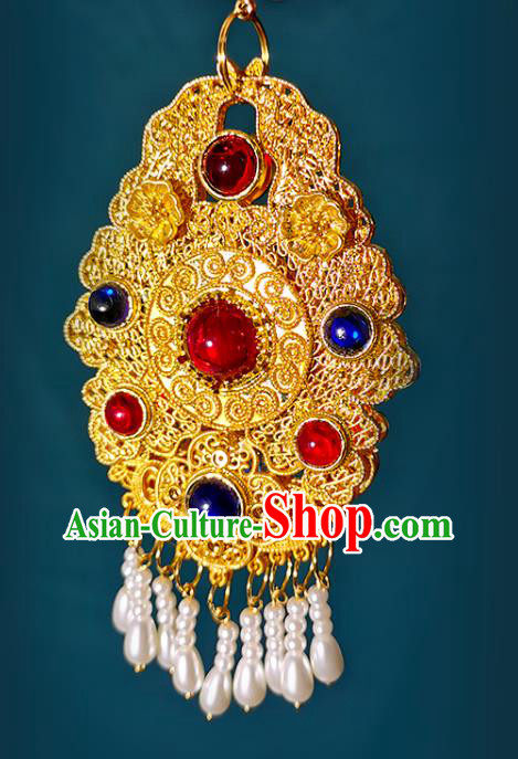 China Classical Gems Pendant Traditional Ming Dynasty Court Woman Accessories China Classical Gems Pendant Traditional Ming Dynasty Court Woman Accessories