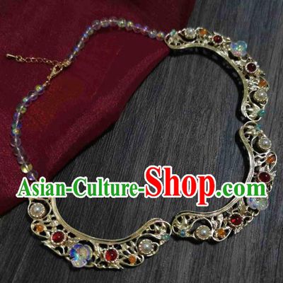 China Classical Necklet Traditional Ming Dynasty Gems Necklace Accessories