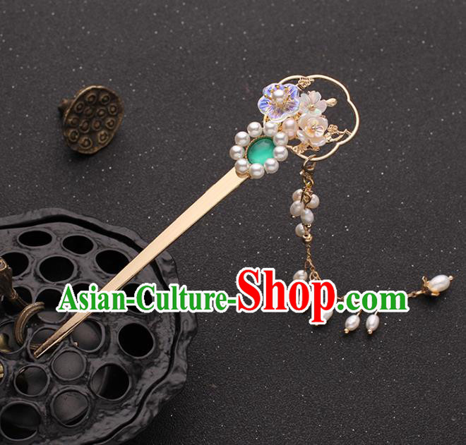 China Traditional Hanfu Pearls Tassel Hairpin Ancient Princess Hair Accessories China Traditional Hanfu Pearls Tassel Hairpin Ancient Princess Hair Accessories