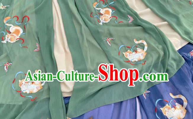 China Ancient Palace Beauty Clothing Traditional Tang Dynasty Embroidered Historical Costume