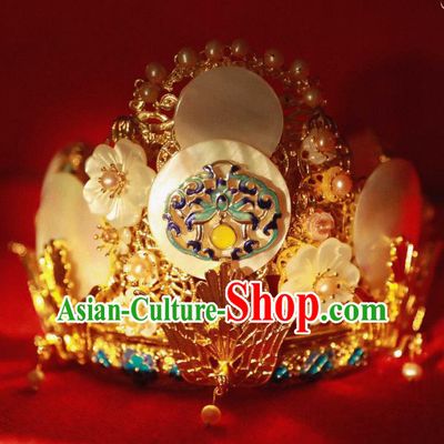 China Ancient Ming Dynasty Wedding Hair Crown Traditional Hanfu Hair Accessories Phoenix Coronet