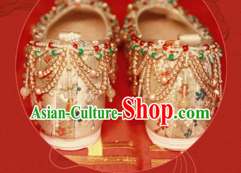 Handmade Chinese Traditional Hanfu Satin Shoes Embroidered Shoes Ancient Princess Shoes Handmade Chinese Traditional Hanfu Satin Shoes Embroidered Shoes Ancient Princess Shoes