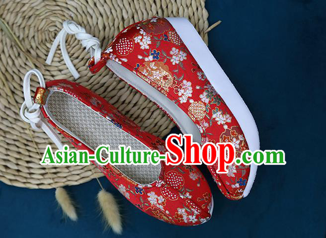 Chinese Classical Red Brocade Shoes Hanfu Shoes Traditional Wedding Shoes Chinese Classical Red Brocade Shoes Hanfu Shoes Traditional Wedding Shoes