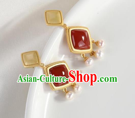 China National Enamel Earrings Traditional Cheongsam Ear Accessories China National Enamel Earrings Traditional Cheongsam Ear Accessories