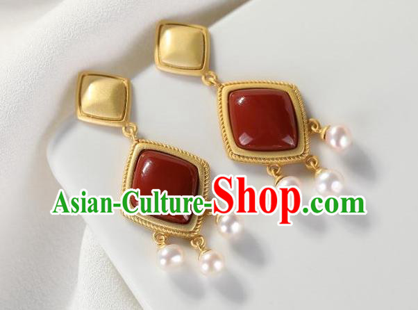 China National Enamel Earrings Traditional Cheongsam Ear Accessories China National Enamel Earrings Traditional Cheongsam Ear Accessories
