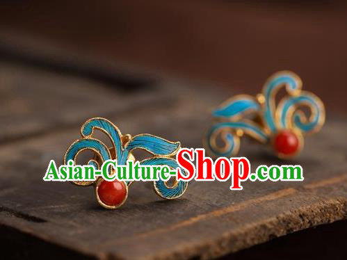 China National Orchids Earrings Traditional Qing Dynasty Empress Ear Accessories China National Orchids Earrings Traditional Qing Dynasty Empress Ear Accessories