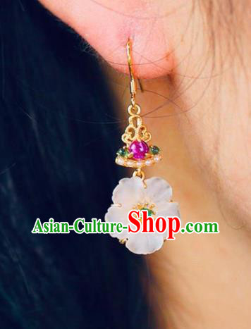 China Traditional Cheongsam Amethyst Ear Accessories National Wedding Plum Blossom Earrings China Traditional Cheongsam Amethyst Ear Accessories National Wedding Plum Blossom Earrings