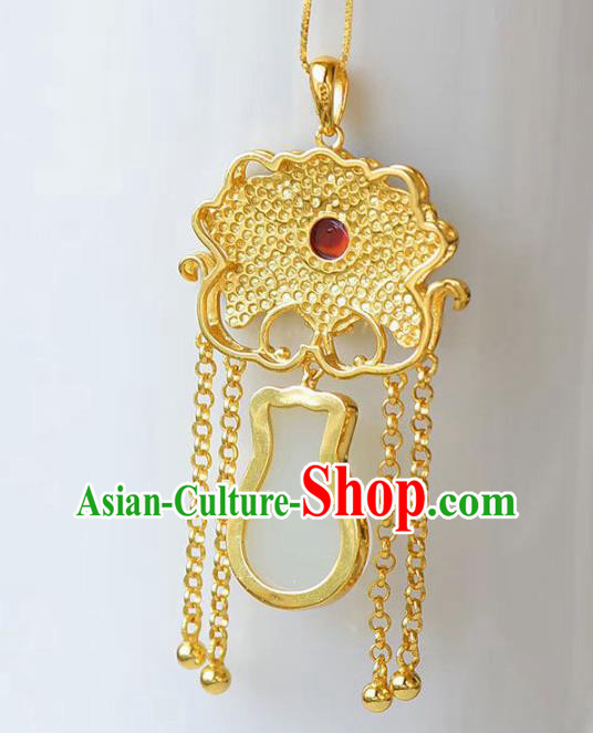 China Handmade Jade Lucky Bag Necklace Jewelry Accessories Traditional Blueing Peony Pendant China Handmade Jade Lucky Bag Necklace Jewelry Accessories Traditional Blueing Peony Pendant