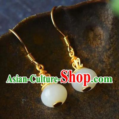 China National Golden Vase Earrings Traditional Cheongsam Ear Accessories