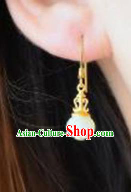China National Golden Vase Earrings Traditional Cheongsam Ear Accessories China National Golden Vase Earrings Traditional Cheongsam Ear Accessories