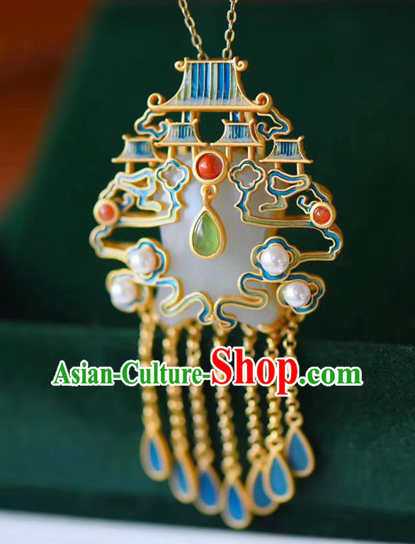 China Handmade Heavenly Southern Gate Necklace Pendant Accessories Traditional Jade Necklet Jewelry China Handmade Heavenly Southern Gate Necklace Pendant Accessories Traditional Jade Necklet Jewelry